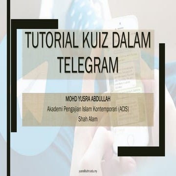 Tutorial telegram quiz