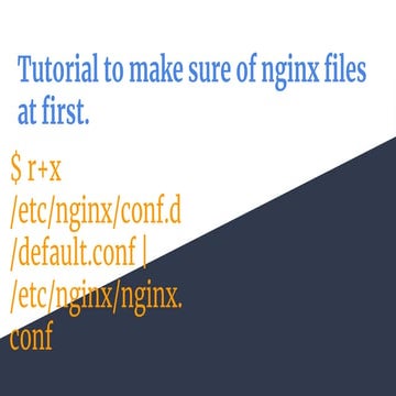 Tutorial to make sure of nginx files starterpack.