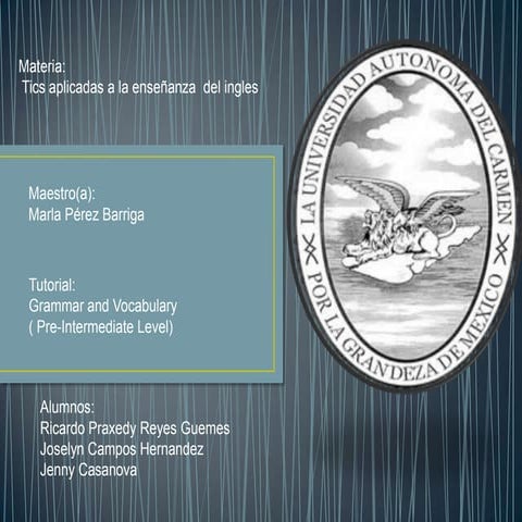 Pre-intermediate tutorial