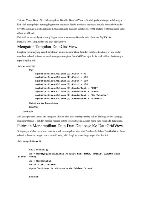 Tutorial visual basic | PDF