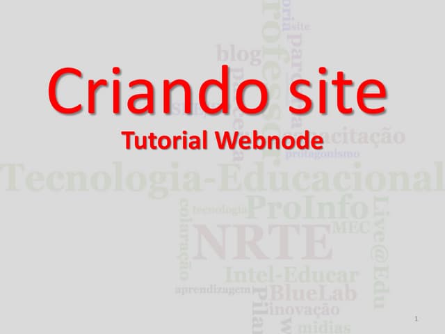 Tutorial webnode