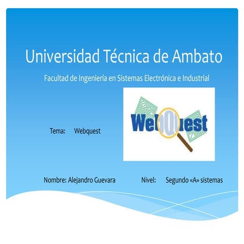 Tutorial webquest