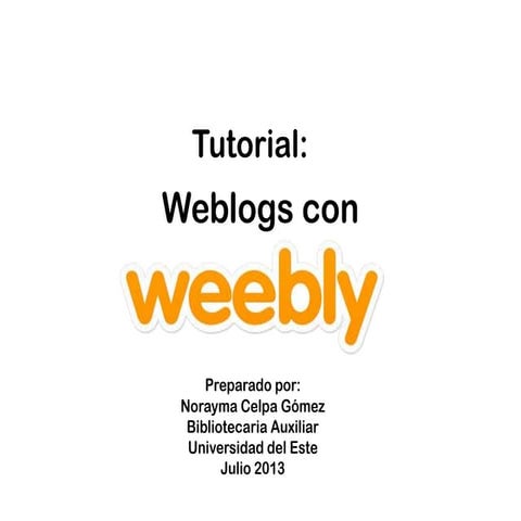 Tutorial weebly