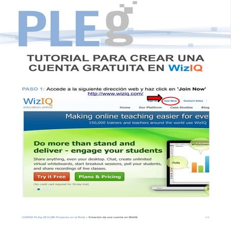 PLEg - Tutorial WizIQ