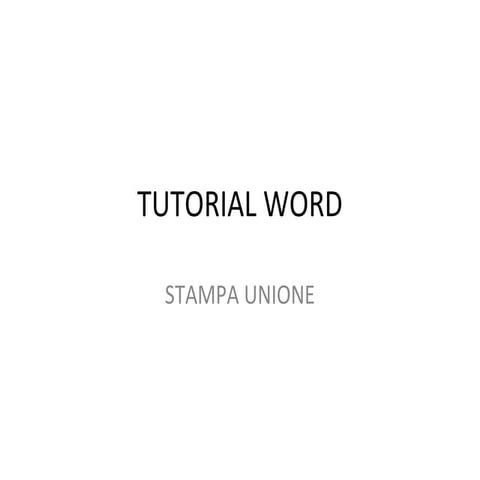 Tutorial word | PPT