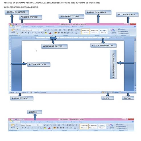 Tutorial word 2010  luisa fernanda granada bueno
