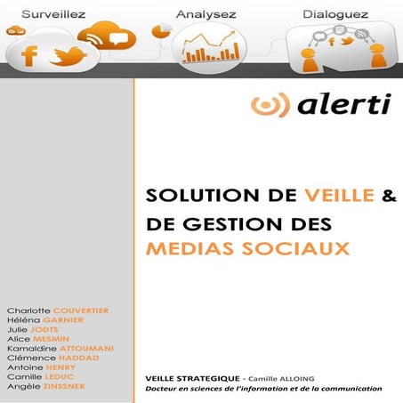 Tutoriel de l'outil : Alerti | PDF