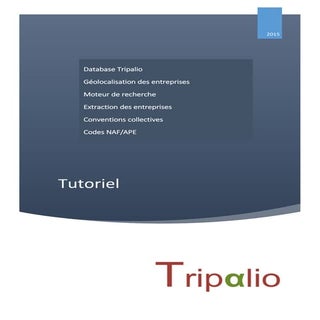 Tripalio : mode d'emploi de la base...