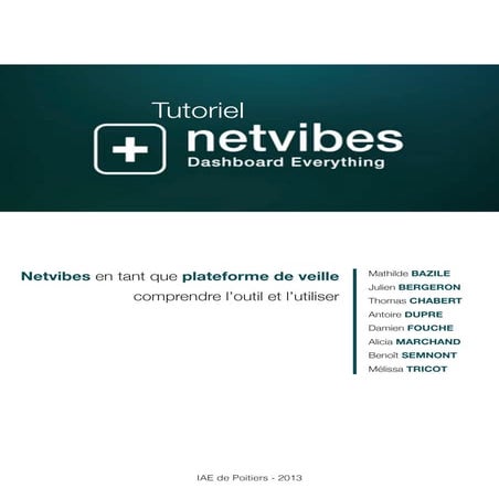 Tutoriel Netvibes