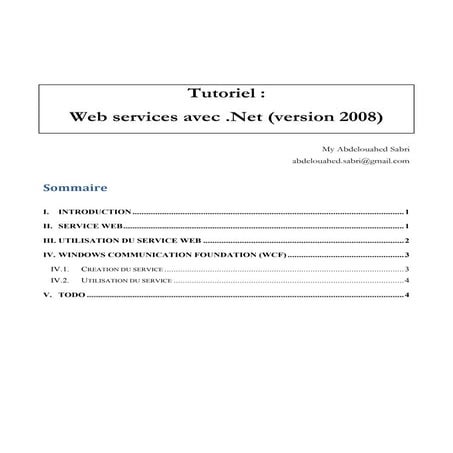 Tutoriel  web service