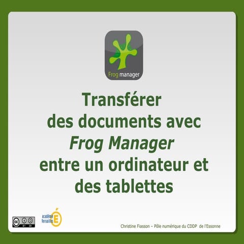 Tutoriel Frog Manager | PDF