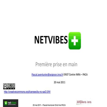 Tutoriel Netvibes:  premiere prise en main