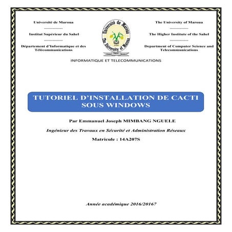 Tutoriel sur Installation de Cacti sous plateforme Windows | PDF