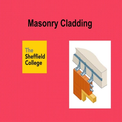 Tutor masonry cladding ppt 2