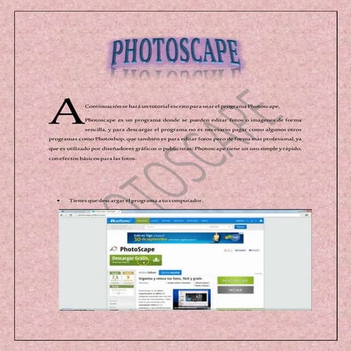Tutotial escrito photoscape