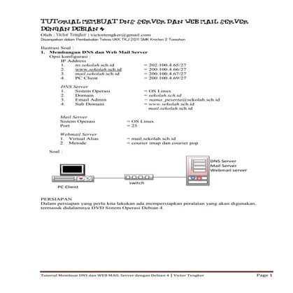 Praktikum 11 http web server dan mail server pada cisco pt (domain) | DOC