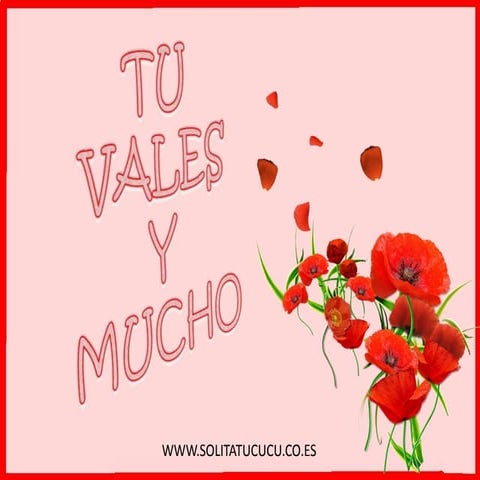Tu vales y mucho