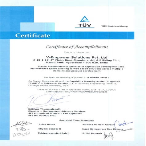 CMMI Maturity Level 3