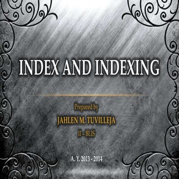 Tuvilleja lis07 index and indexing