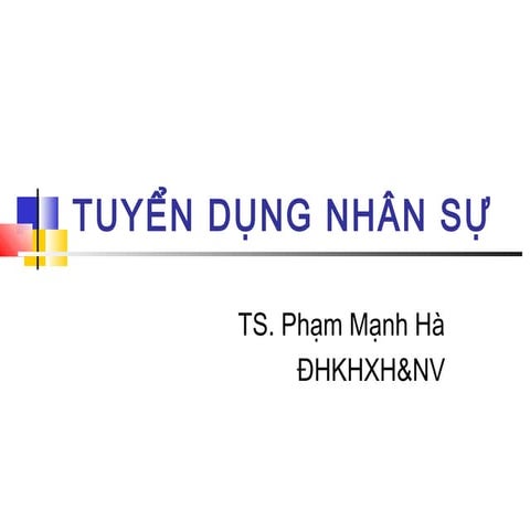 Tuyển dụng nhân sự