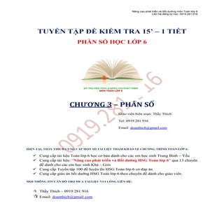 TUYỂN TẬP ĐỀ KIỂM TRA 15' - 1 TIẾT ...