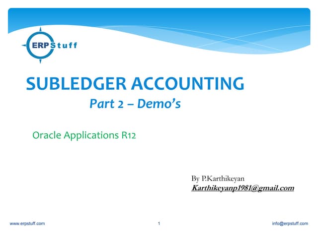 Oracle applications sla r12   SLA- demos