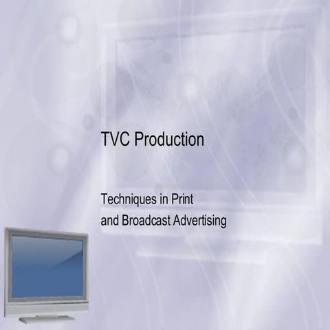 Basic TV Ad Production