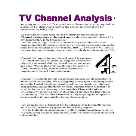Tv Channel Analysis
