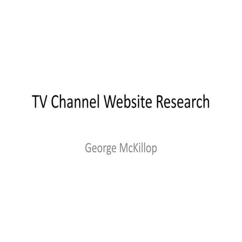 Tv channel website research 2