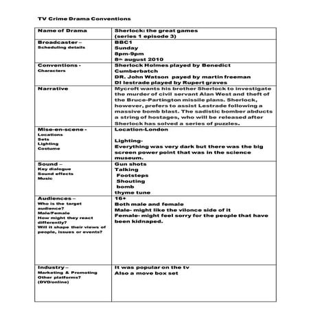 Tv crime drama conventions worksheet (shelock)1