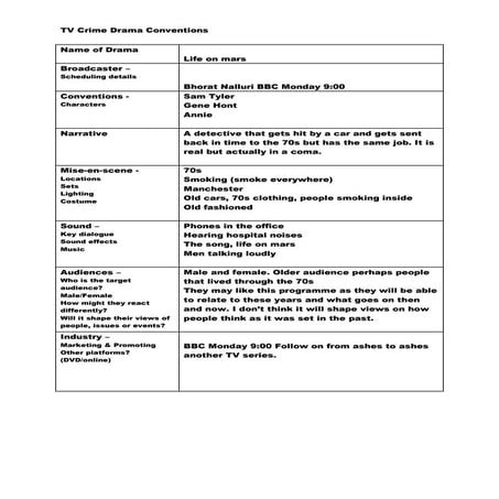 Tv crime drama life on mars