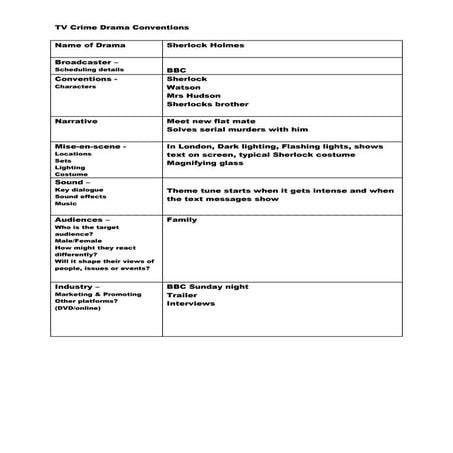 Tv crime drama sherlock