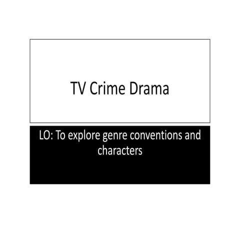 Tv crime drama stock characters