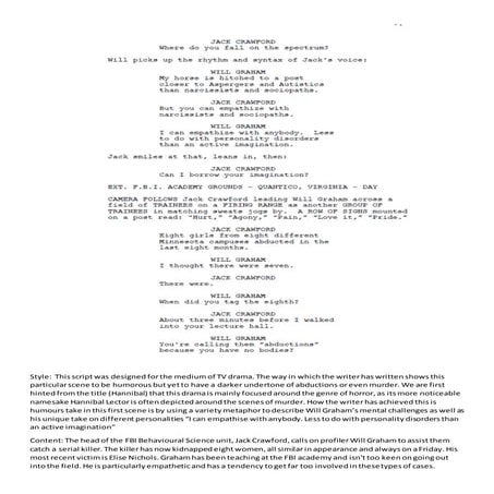 Radio script analysis | DOCX