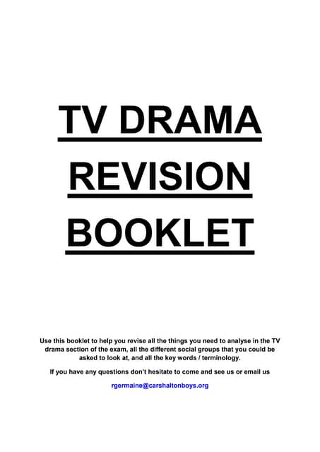 Tv drama revision_booklet