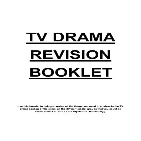 Tv drama revision_booklet
