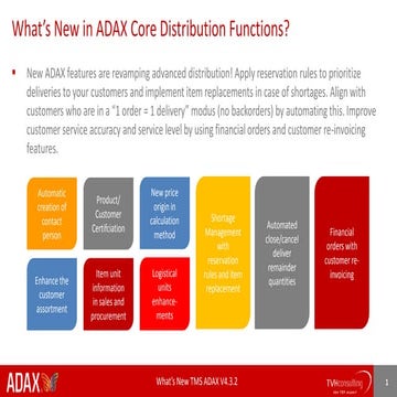 What's new with ADAX Retail Distribution?