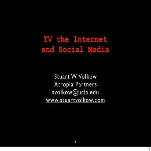 TV, The Internet and Social Media: Executive Briefing