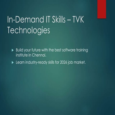 IT training institute in Chennai with real time projects | PDF