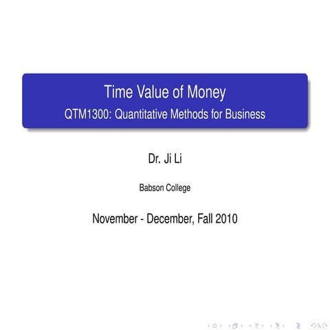 Time Value of Money