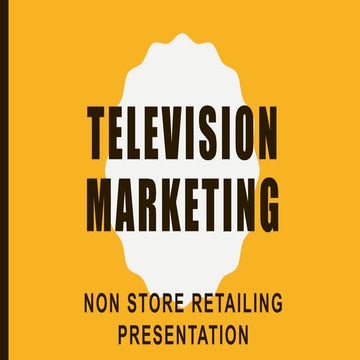 Tv marketing/ Teleshopping