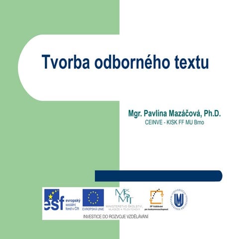 Tvorba odborneho textu