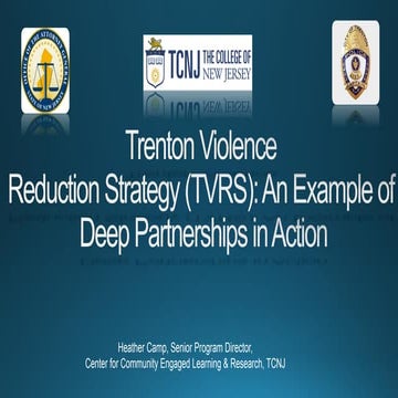 Bonner Directors 2016 - Trenton Violence Reduction Strategy