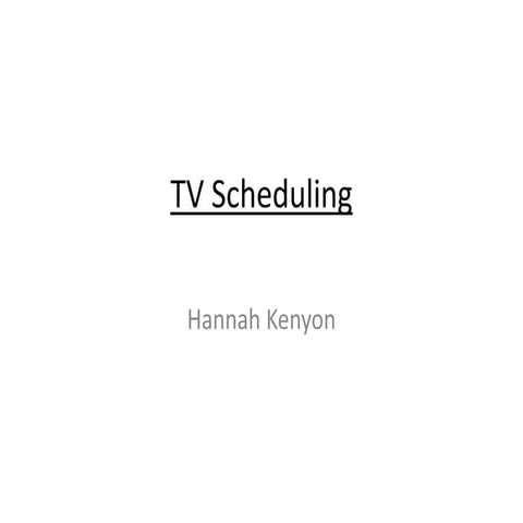 Tv scheduling1