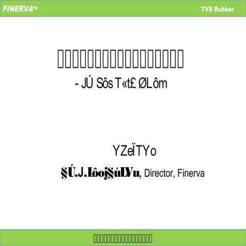 Tvs rubber   debt reduction workshop