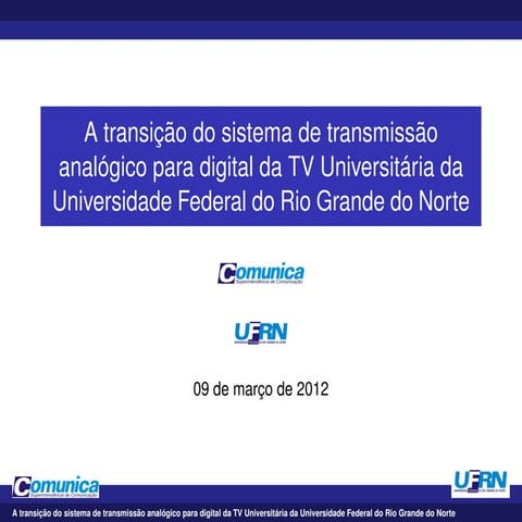 TV UFRN migração digital
