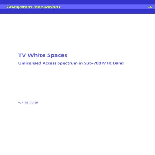 TV White Space Whitepaper
