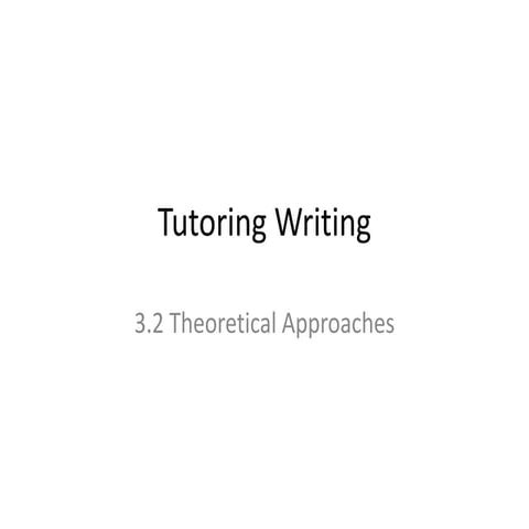 Tw 3.2 theoretical approaches