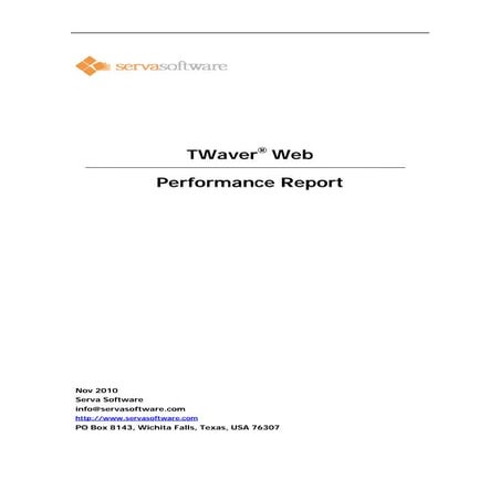 TWaver Web Performance Report