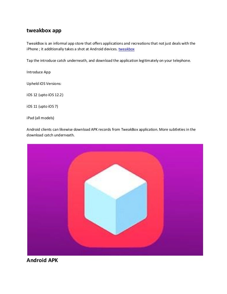 Tweakbox App Tweakbox App